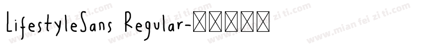 LifestyleSans Regular字体转换
